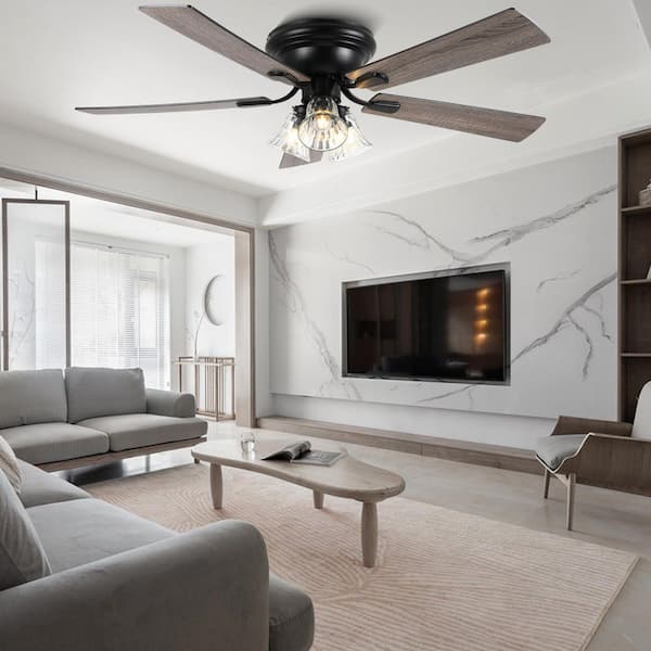 Bella Depot 52" Industrial Ceiling Fan With Light - Farmhouse Caged Chandelier Fan & Remote (Coffee Finish)