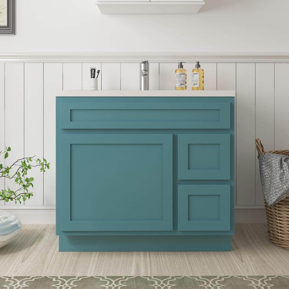 Sea Green 36" Single Freestanding Bathroom Vanity Base
