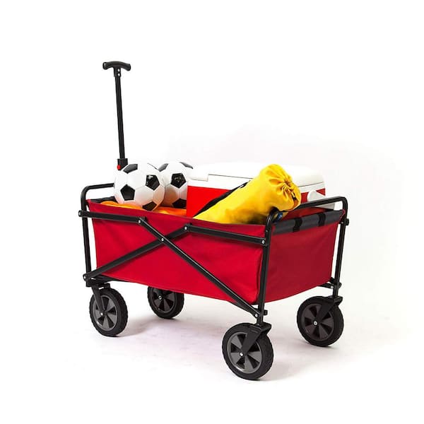 Used Seina Manual Steel Compact Folding Outdoor Utility Cart Red 