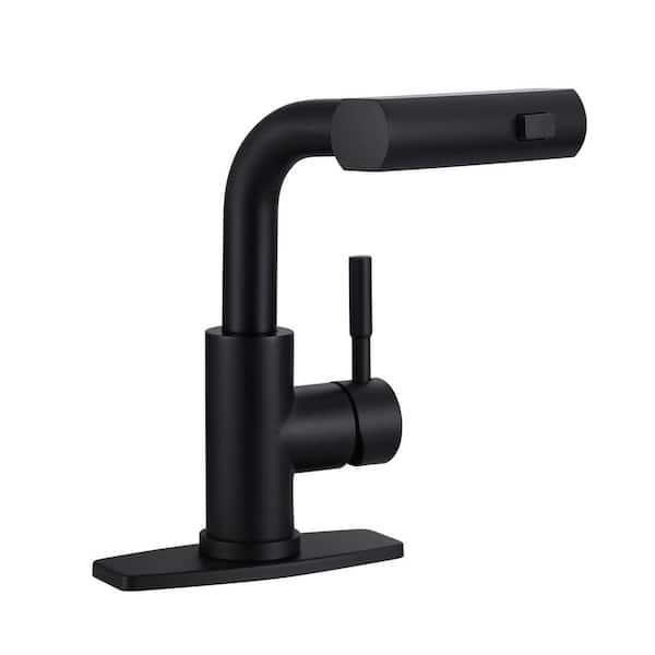 11.3 in. Single Handle Pull Down Sprayer Kitchen Faucet with Advanced Spray and 360° Spout Swivel in Matte Black