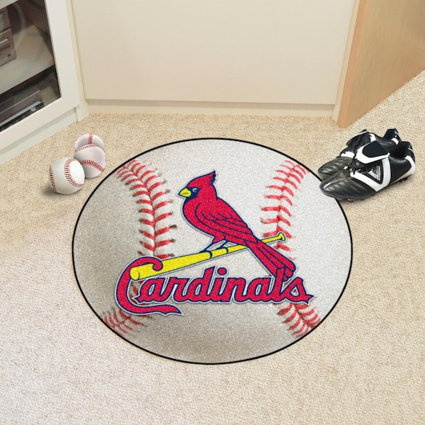 FANMATS MLB St. Louis Cardinals Photorealistic 27 in. Round Baseball Mat  6503 - The Home Depot