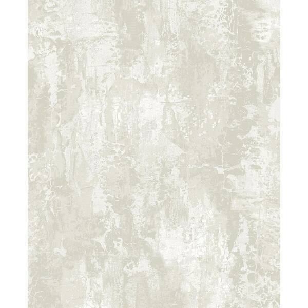 57.5 sq. ft. Snow Nymera Faux Unpasted Non-Woven Paper Wallpaper Roll