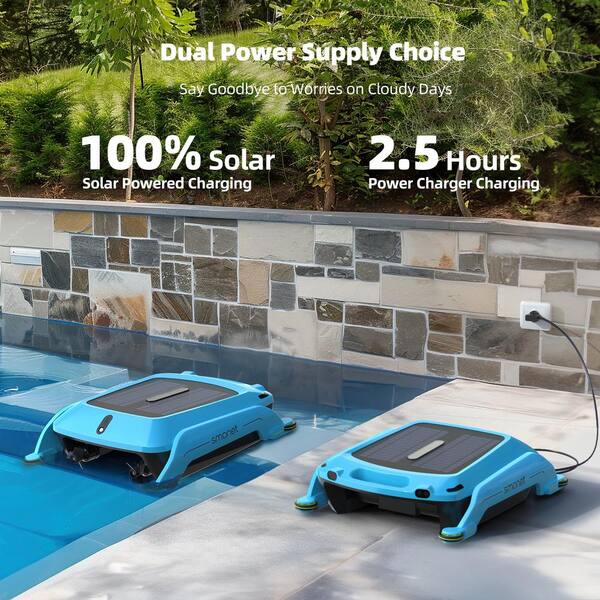 Skimrover Solar Powered Pool Skimmer Robot – Charges By