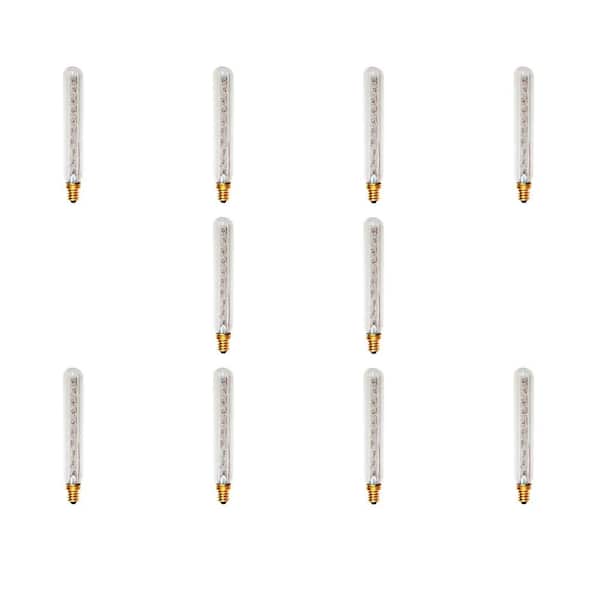 9-Watt T6.5 Candelabra Screw Incandescent Light Bulb 2700K Warm White Light 10 - Pack