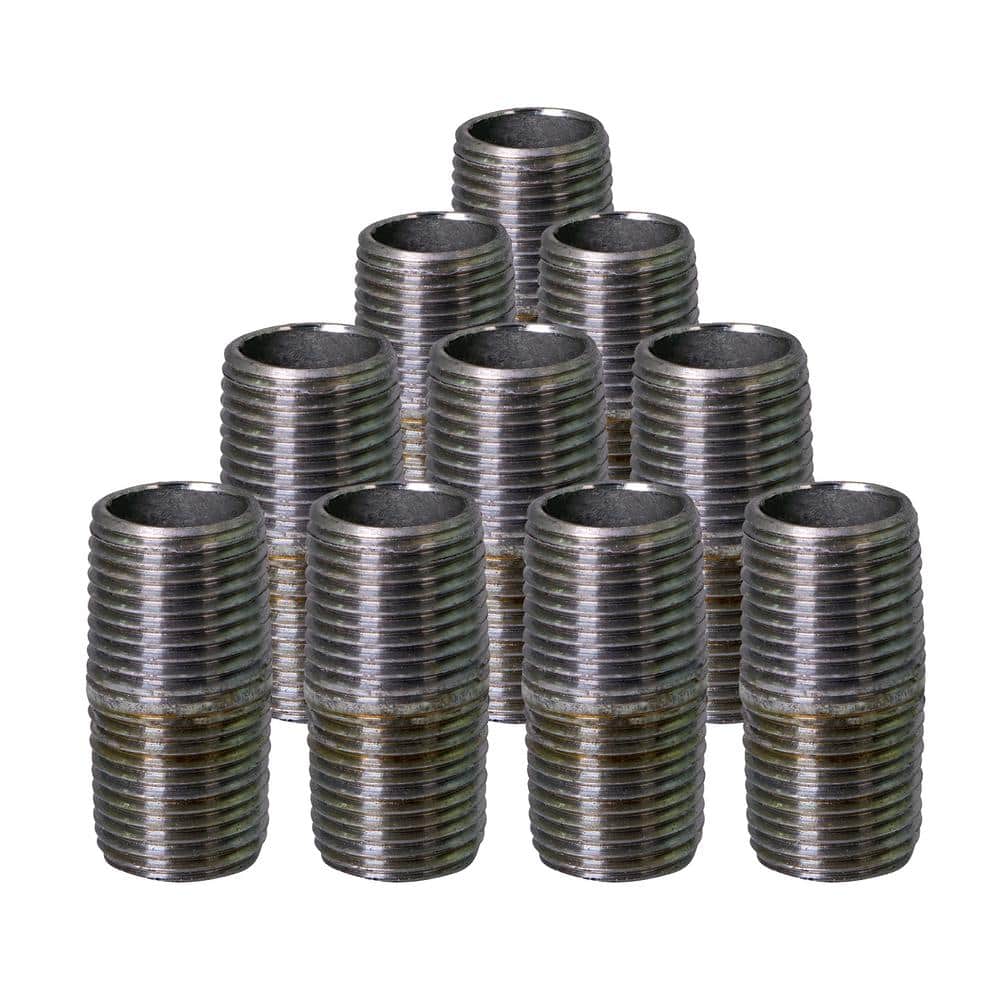 Red Brass Pipe Fitting, Nipple, Schedule 40 Seamless, 1-1/4 NPT Male X  2-1/2 Length : : Everything Else