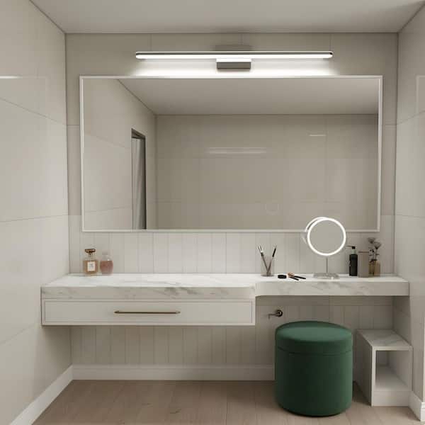 39.4 in. 1-Light LED Bathroom Vanity Light Strip with Dimmable 6000K Light