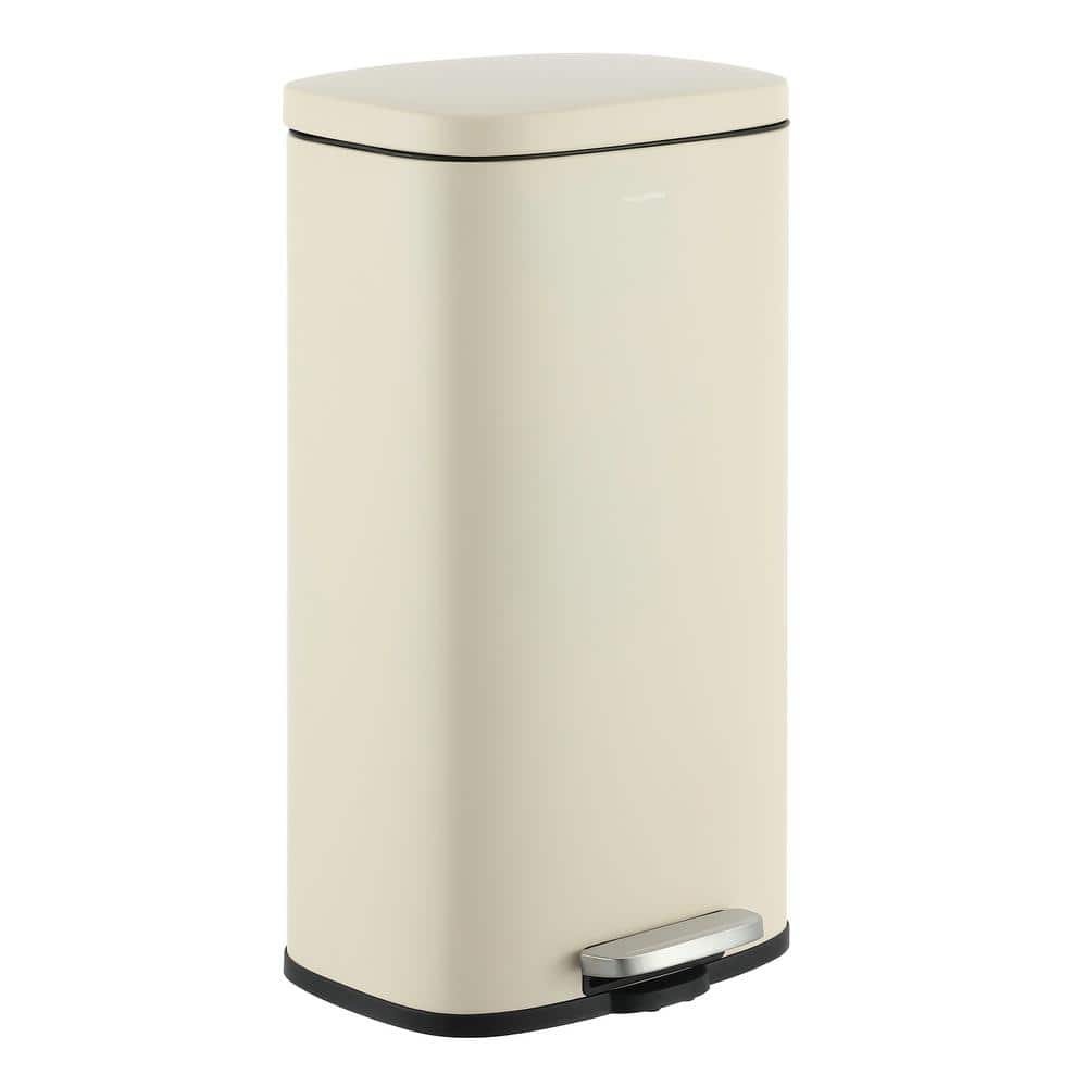 happimess Curtis 8-Gal. Step-Open Trash Can, Limestone Beige