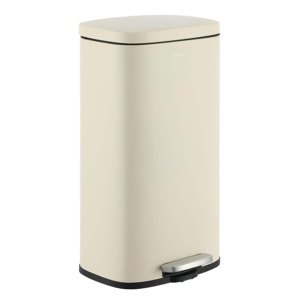 happimess Curtis 8-Gal. Step-Open Trash Can, Limestone Beige HPM1011I