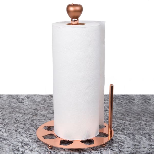 Copper Tone Metal Wire Wall Mounted Kitchen Paper Towel Holder – MyGift