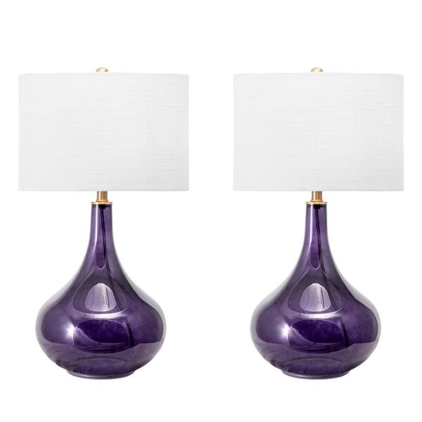 aubergine bedside lamps