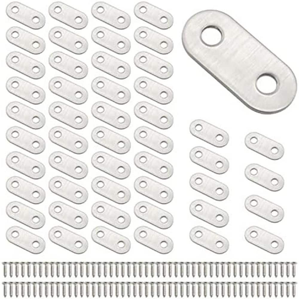 1. 5x0. 63 Metal Flat Corner Brace Plate Connector Support Brackets with Screws 50-Pack price history on PriceWatchPro