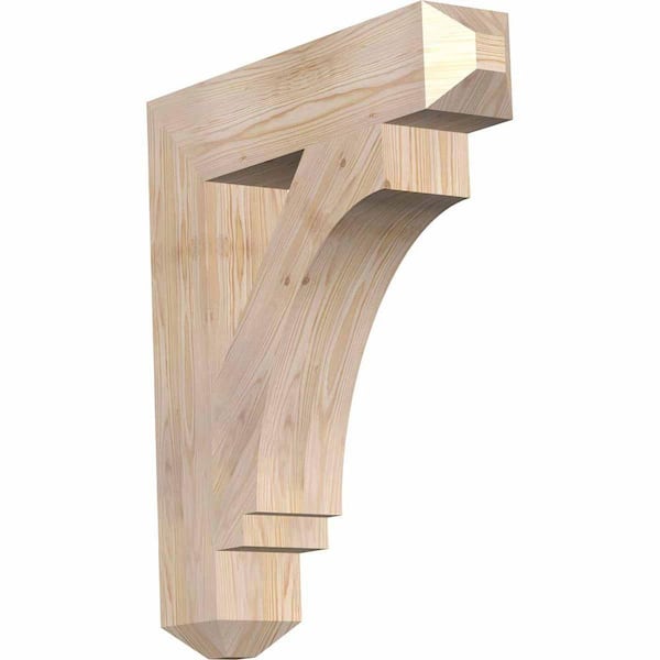 Ekena Millwork 5.5 in. x 32 in. x 28 in. Douglas Fir Imperial Craftsman Smooth Bracket