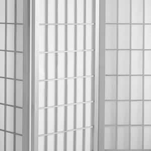 3 ft. Short Window Pane Shoji Screen - White - 3 Panels