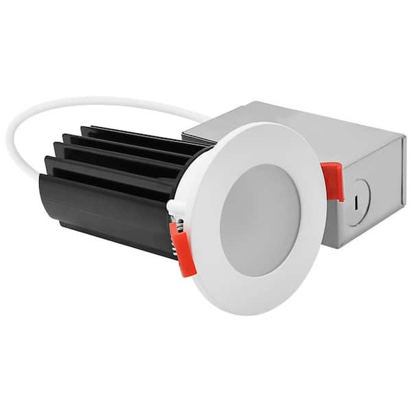 2 in. Integrated LED Recessed Canless Light with Waterproof Interchangeable Trim, 5CCT, 1000LM, 15W, CRI80, Dimmable