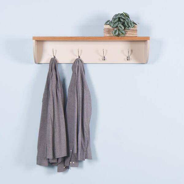 Miscool 35.04 in Entryway White Wall Mounted Coat Rack YCH10Y200W