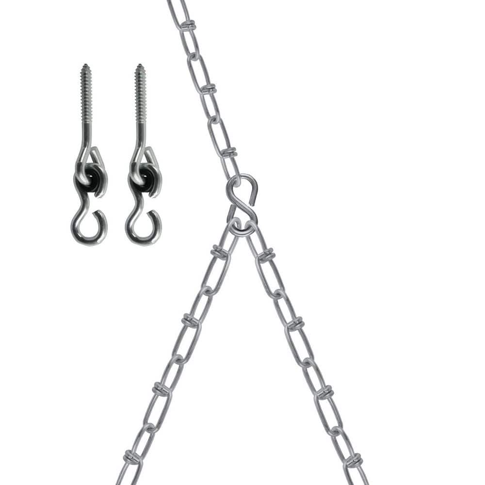 Bright Galvanized Double Loop Steel Chain Porch Swing Deluxe Kit - 6.85 ft. price history on PriceWatchPro