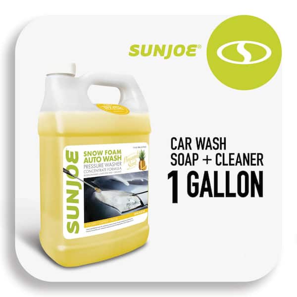 Sun Joe 1 Gal. Premium Snow Foam Pressure Washer Rated Car Wash Soap and Cleaner, Pineapple