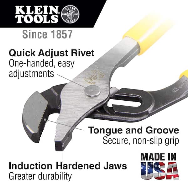 Klein Tools 12 in. Pump Pliers D502-12 - The Home Depot