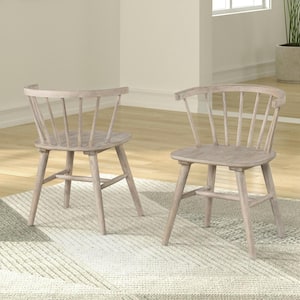 Veneten Natural Wood Dining Chairs Set of 2