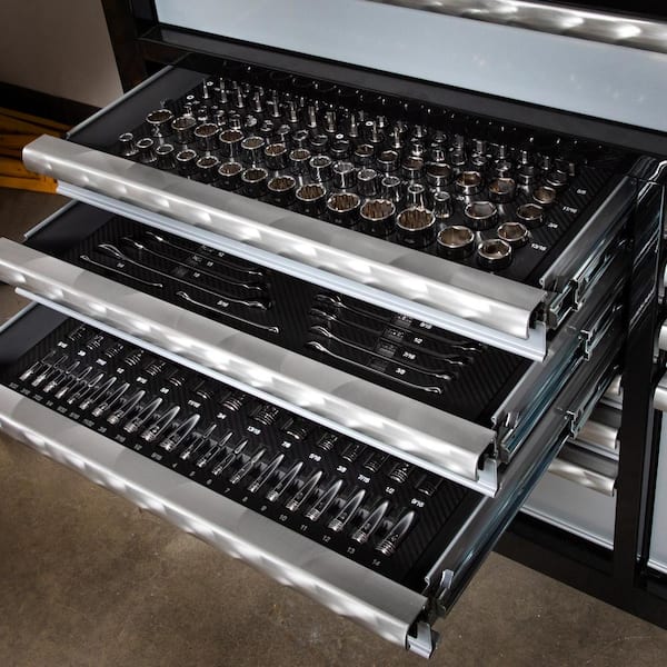 Husky 1/4 in., 3/8 in. and 1/2 in. Drive Mechanics Tool Set with Impact Sockets and EVA Storage Trays (370-Piece)