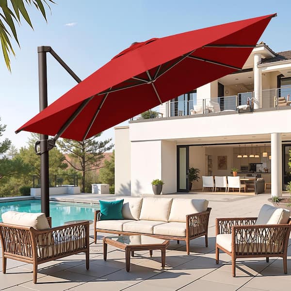 home depot patio umbrella clearance ABCCANOPY Outdoor Market 8 Ribs for Pool 7.5FT, 9FT, 10FT 11FT / Khaki Enjoy the outdoors under the shade of this wonderful rectangular patio umbrella.Covering a wide area with its easy crank lift design The Home Depot deals on