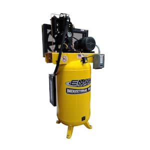 Silent Air Industrial E450 Series 80 Gal. 175 PSI 5HP 19 CFM 3-Phase 230V 2-Stage Vertical Stationary Air Compressor
