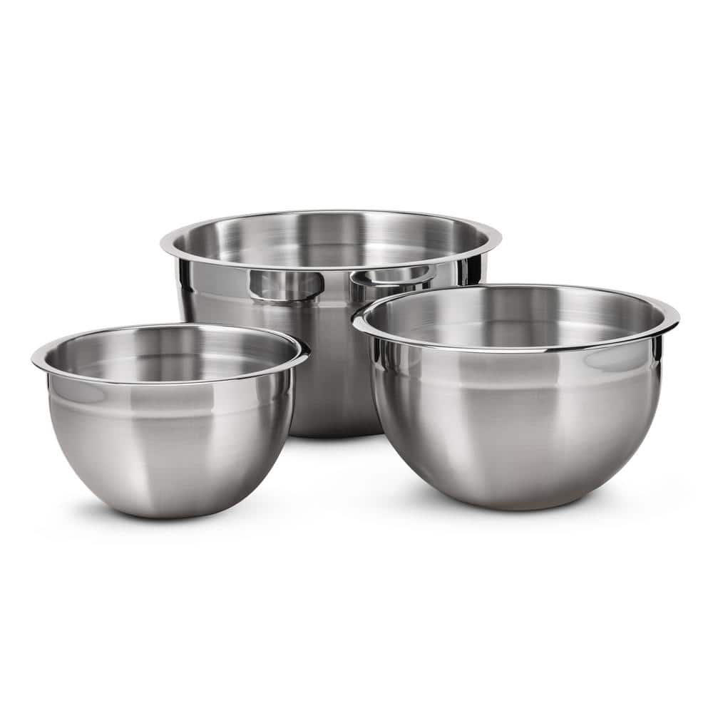 Premium Stainless Steel 3-Piece Mixing Bowl Set