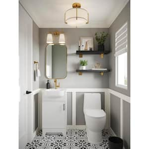 Burgess 18.5 in. W x 16.25 in. D x 35.5 in. H Single Sink Bath Vanity in White with White Cultured Marble Top