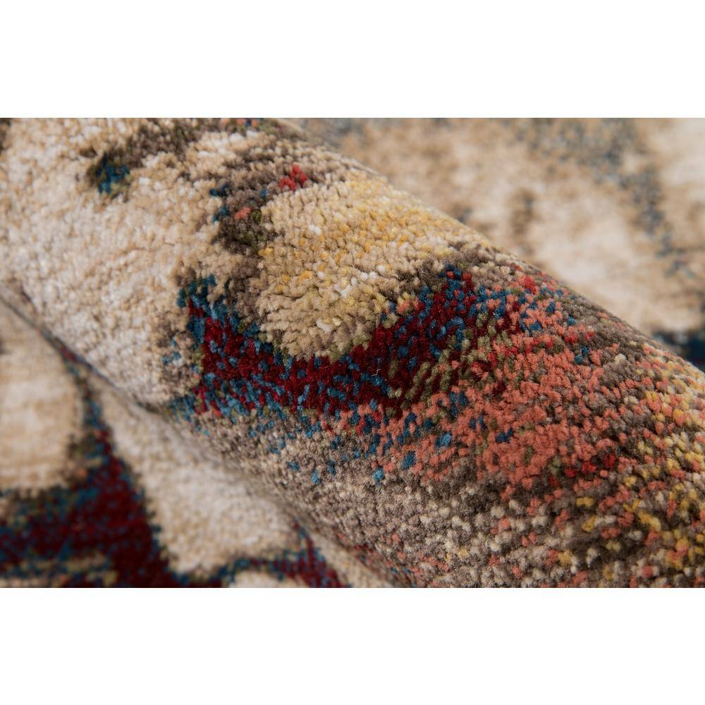 Handmade Blue Abstract Stain-Resistant Synthetic Rug, 2' x 3'