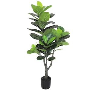 4 ft. Real Touch Artificial Fiddle Leaf Fig Tree in Pot