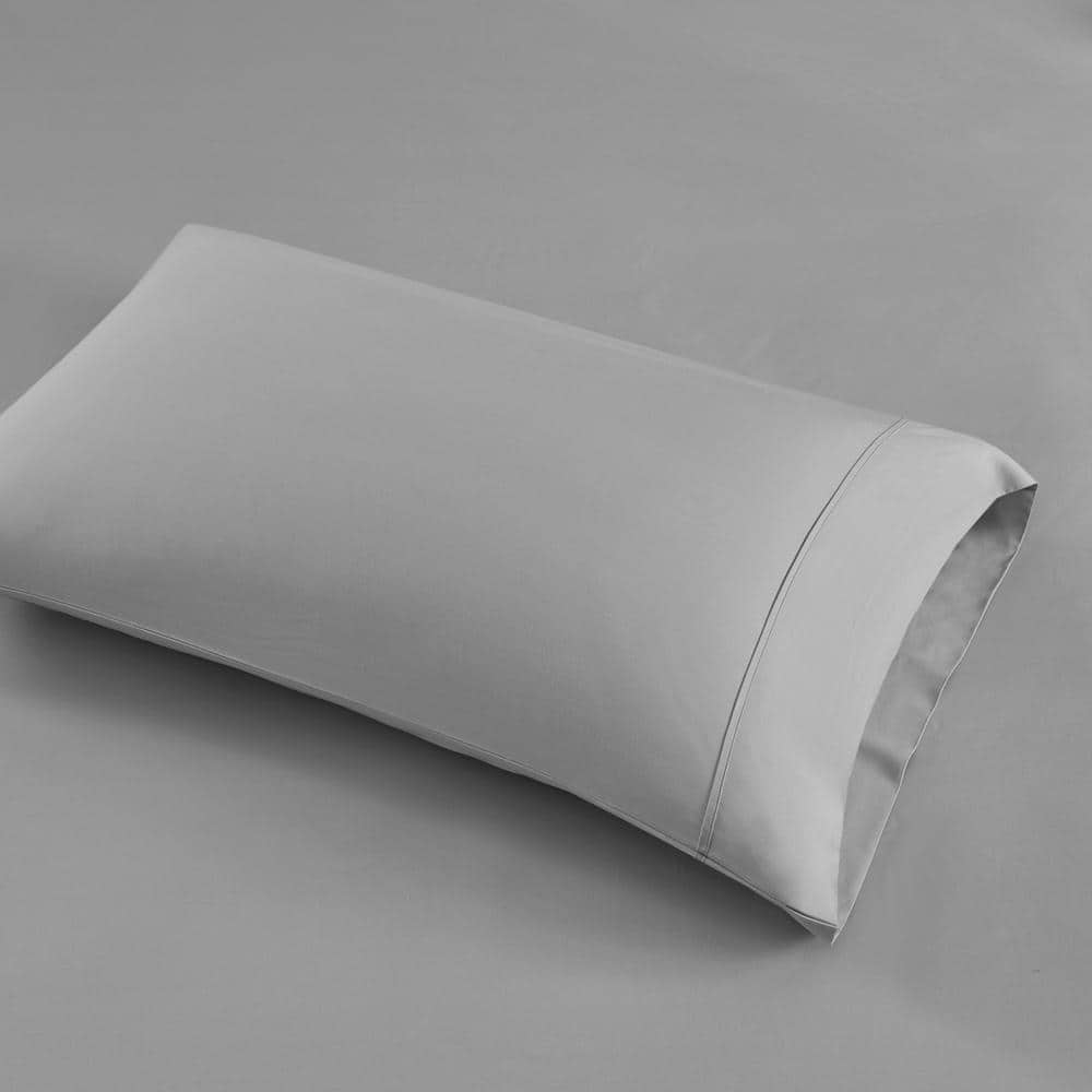 King Blue Cotton Blend Sateen Weave 4-Piece Sheet Set
