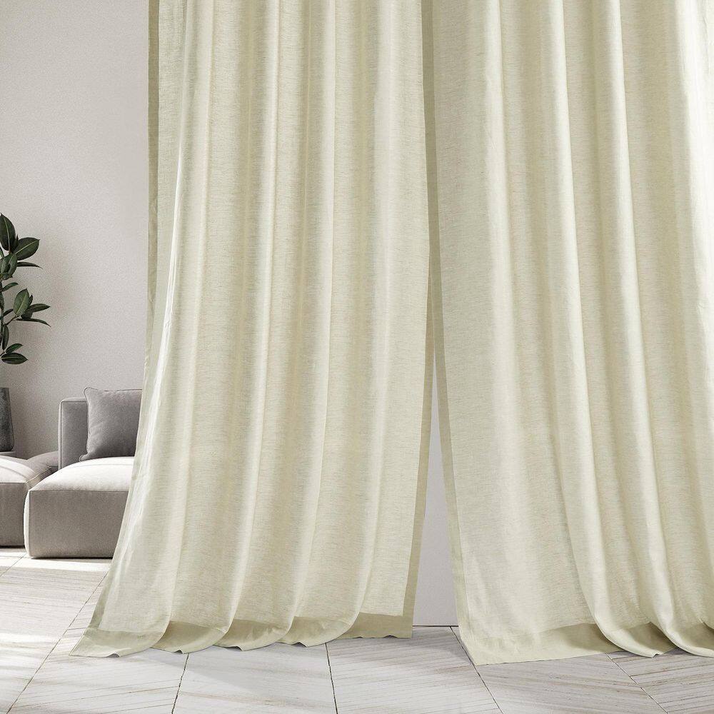 Birch Off-White Linen Sheer 96" Window Panel