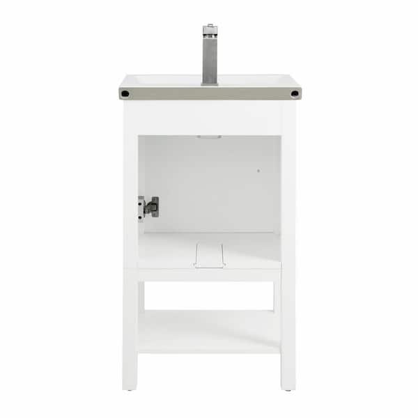SUDIO Taylor 20 in. W x 15 in. D x 34 in. H Bath Vanity in White with  Ceramic Vanity Top in White with White Sink Taylor-20W - The Home Depot