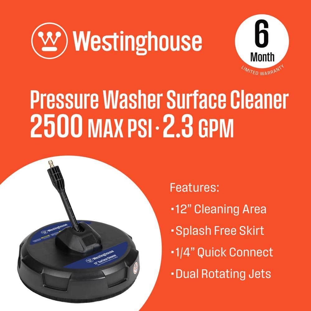 Westinghouse 12" Black Pressure Washer Surface Cleaner Attachment