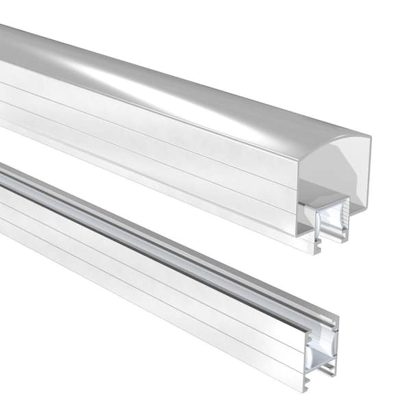 Peak Aluminum Railing 4 ft. White Aluminum Deck Railing Hand and Base Rail