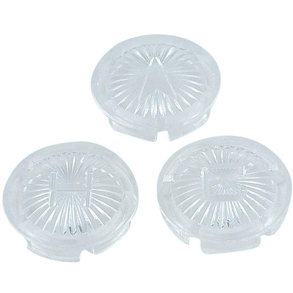 PartsmasterPro Index Button Set for Gerber Faucet Handles in Clear