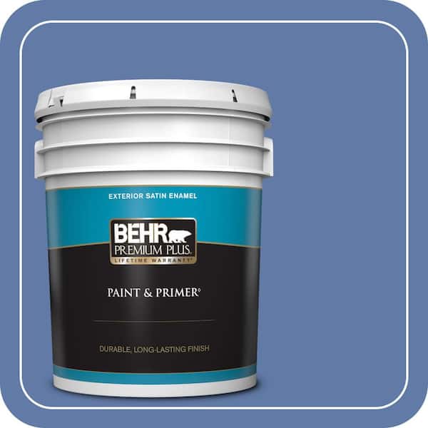 BEHR PREMIUM PLUS 5 gal. #M540-6 Miracle Elixir Satin Enamel Exterior Paint & Primer