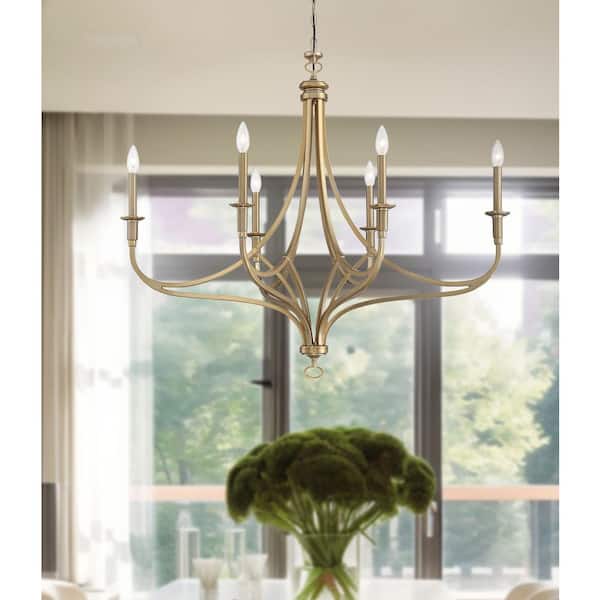 Minka Lavery Covent Park 6-Light Brushed Honey Gold Chandelier