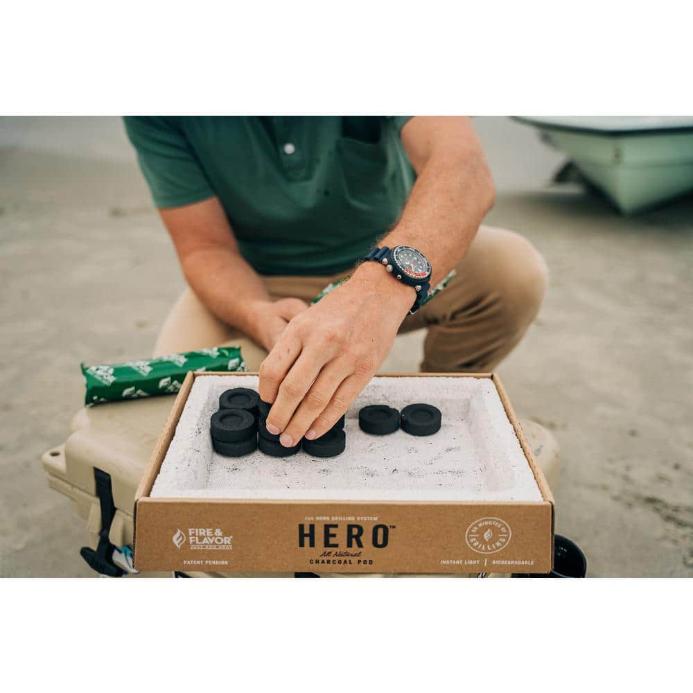 Eco-Friendly HERO Bamboo Charcoal Briquets 8-Pack