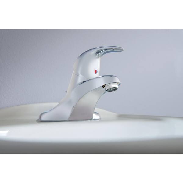 MOEN Adler 4 in Centerset Single-Handle Low-Arc Bathroom Faucet in Chrome 