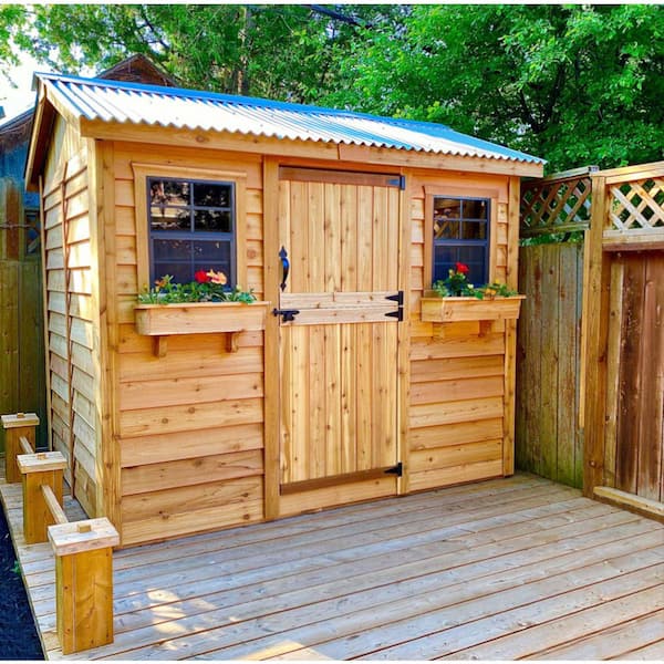 Outdoor Living Today Cabana 9 ft. W x 6 ft. D Cedar Wood