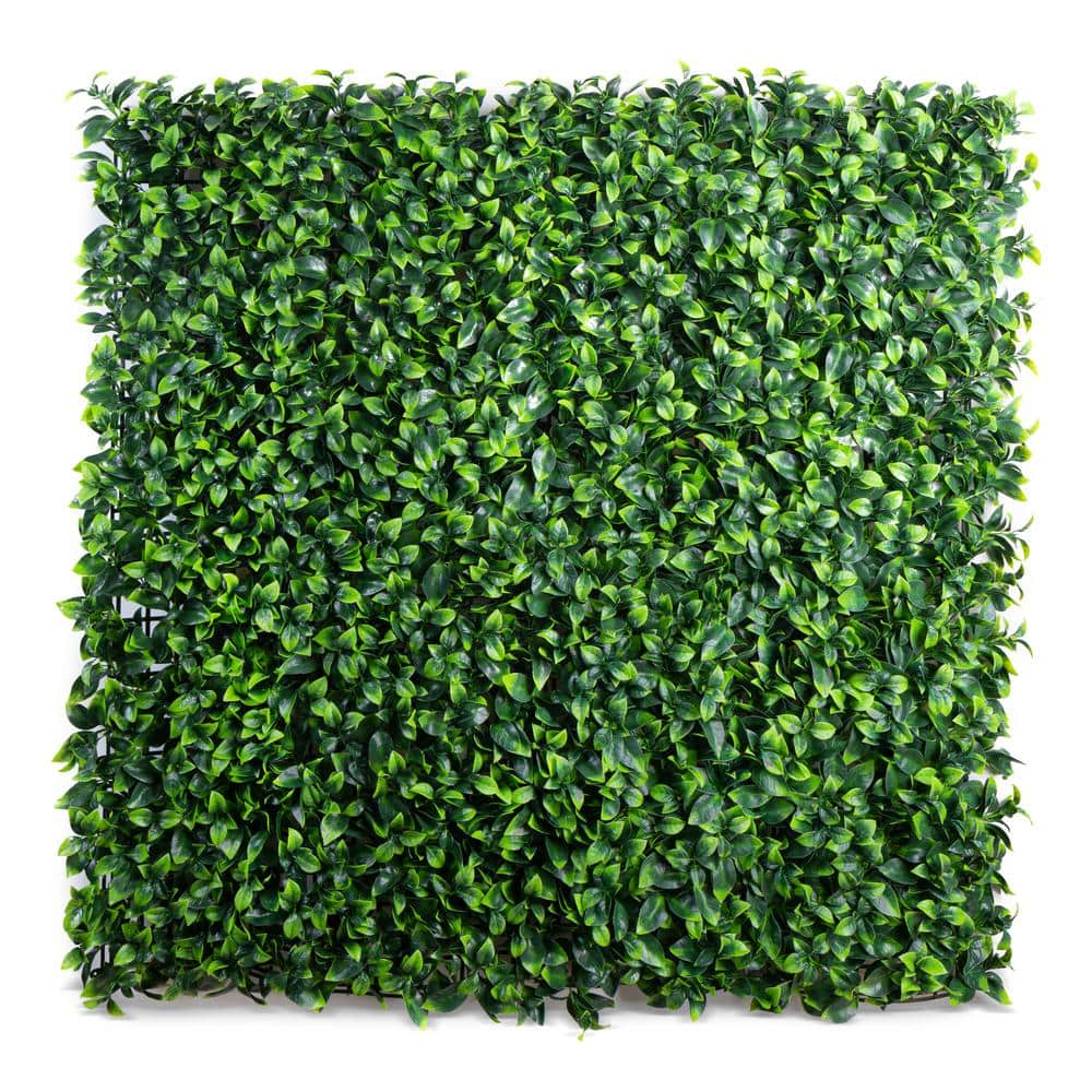 naturae decor Gardenia 20 in. X 20 in. Artificial Foliage Hedges Panel 4 Pieces