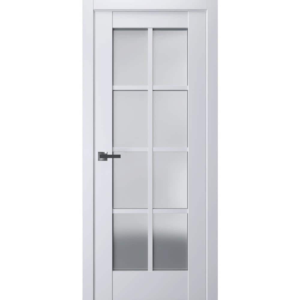 7412 36 in. x 84 in. Right-Hand/Inswing Solid Frosted Glass White Single Prehung Interior Door with Hardware price history on PriceWatchPro