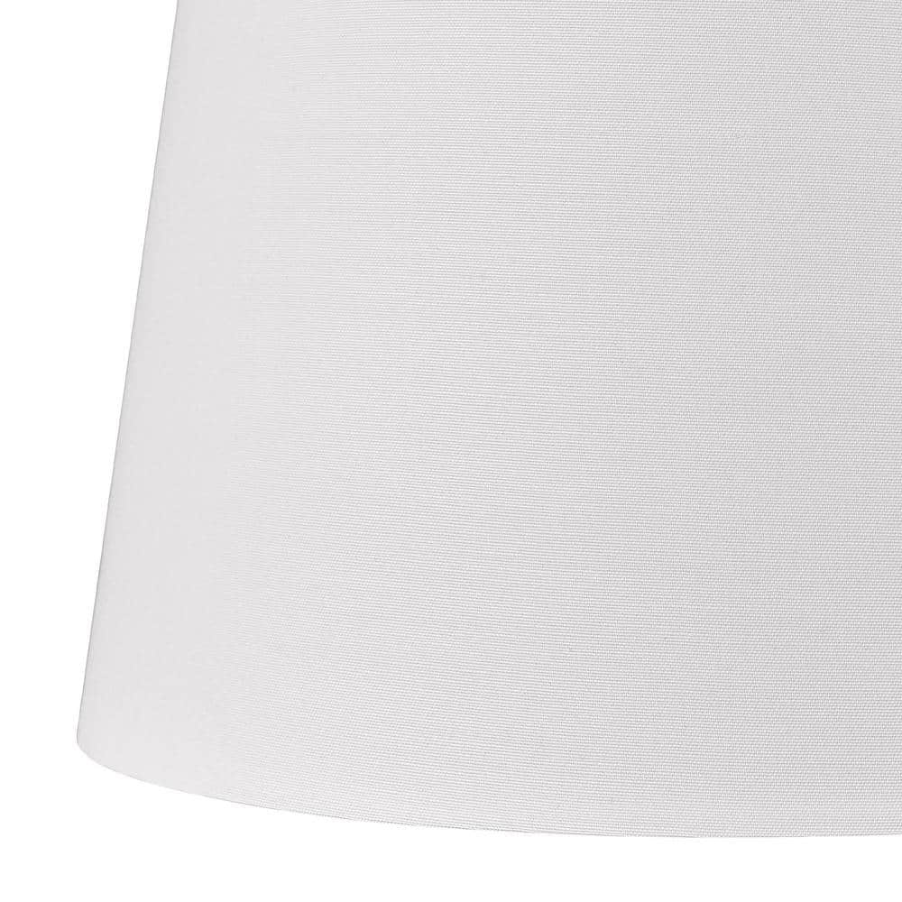 Matte Black Adjustable Swing Arm Sconce with White Shade