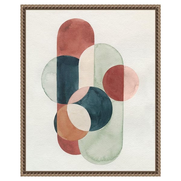 Amanti Art Loops and Bounds I by Grace Popp 16 in. W x 20 in. H. Canvas Wall Art Print Framed in Bronze