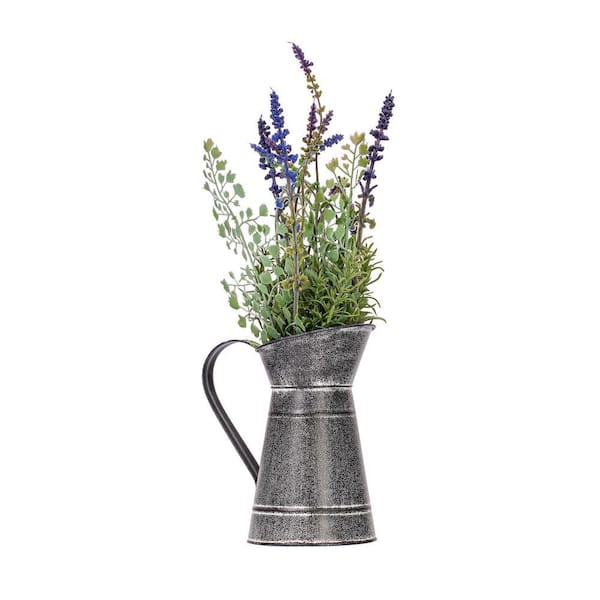 17 .5 in Artificial Lavender in Galvanized Pot.