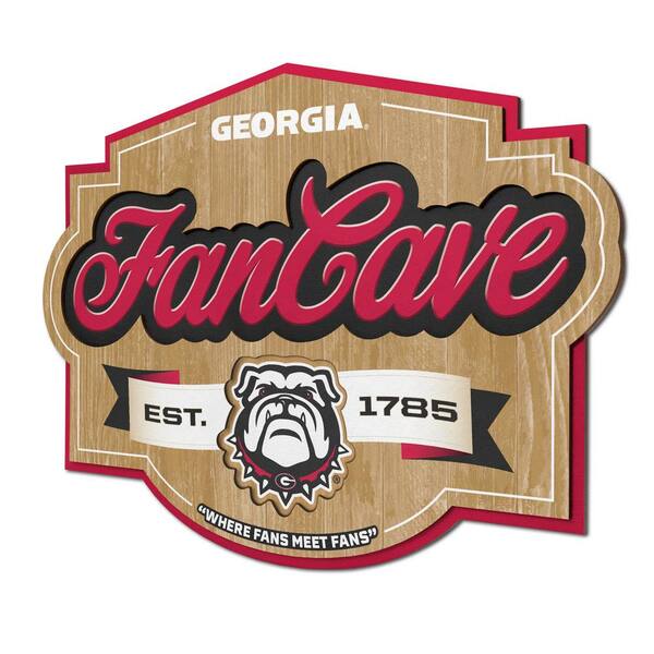 YouTheFan NCAA Georgia Bulldogs Fan Cave Decorative Sign