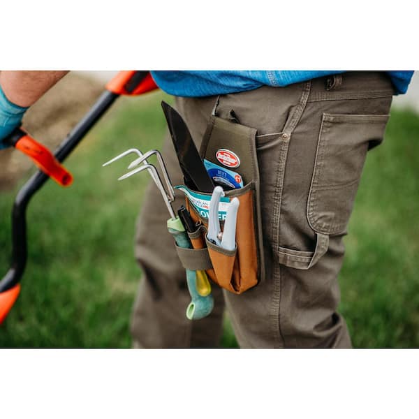 BUCKET BOSS 5 in. 5-Pocket Utility Tool Belt Pouch with Flap Fit