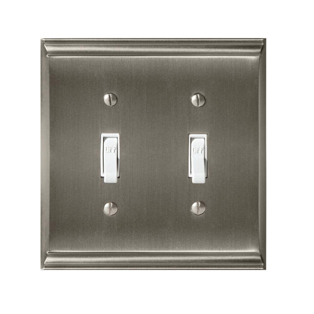 Nickel 2-Gang Toggle Wall Plate (1-Pack)