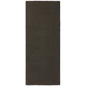 Homespun Noodle 24 in. x 60 in. Cool Gray Polyester Machine Washable Bath Mat